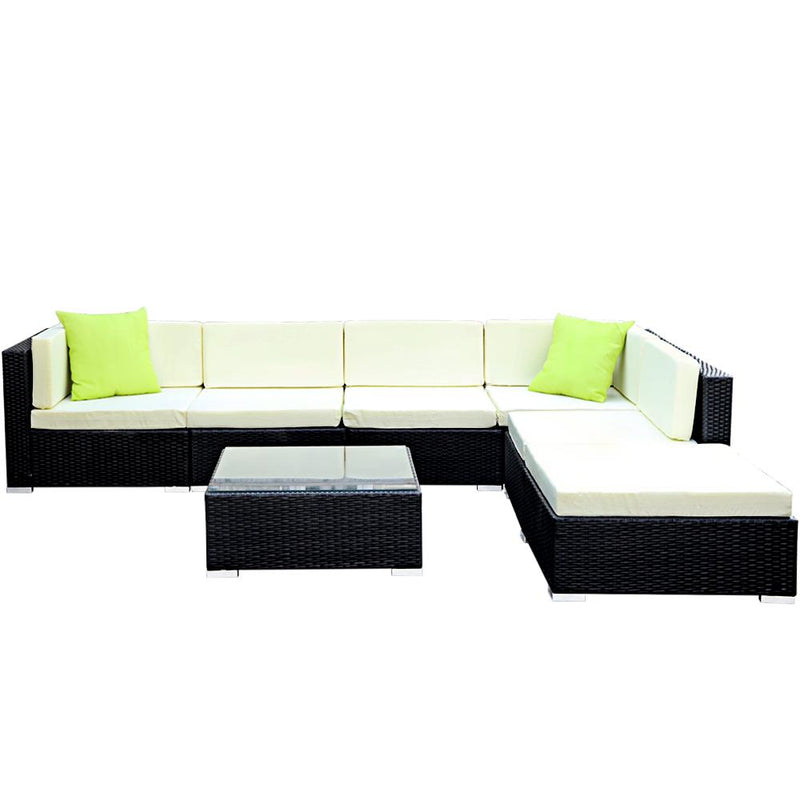 Gardeon 7PC Outdoor Furniture Sofa Set Wicker Garden Patio Pool Lounge Payday Deals