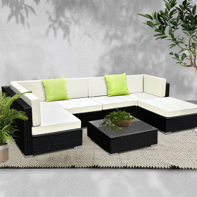 Gardeon 7PC Outdoor Furniture Sofa Set Wicker Garden Patio Pool Lounge Payday Deals