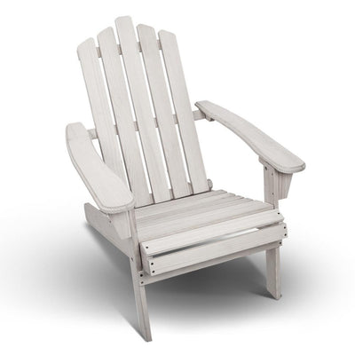 Adirondack Wooden Outdoor Beach Chair Beige
