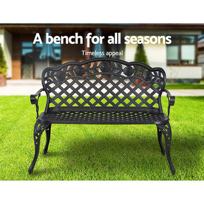 Gardeon Garden Bench Patio Porch Park Lounge Cast Aluminium Outdoor Furniture Payday Deals