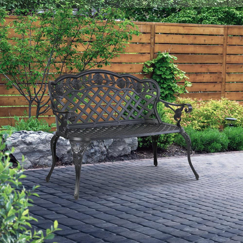 Gardeon Garden Bench Patio Porch Park Lounge Cast Aluminium Outdoor Furniture Payday Deals