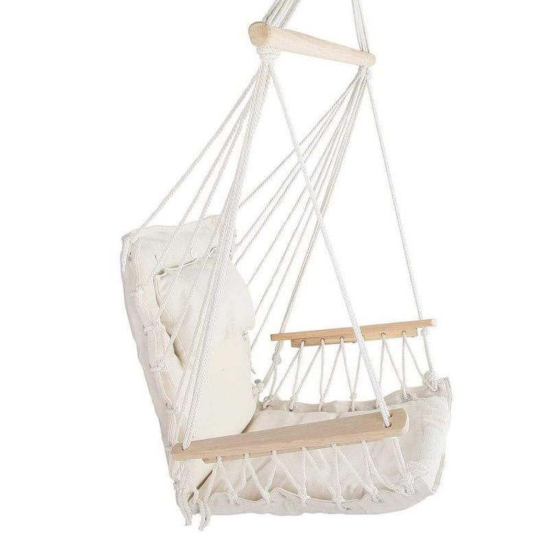Gardeon Hammock Hanging Swing Chair - Cream
