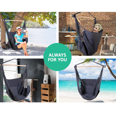 Gardeon Hammock Swing Chair - Grey Payday Deals