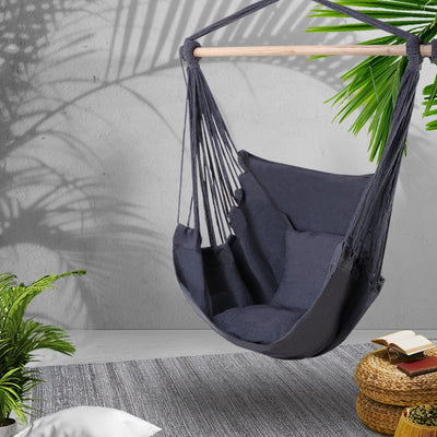 Gardeon Hammock Swing Chair - Grey Payday Deals