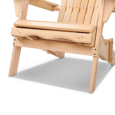 Gardeon Outdoor Adirondack Wooden Beach Chair