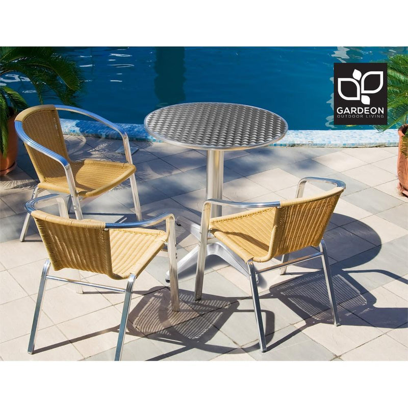 Gardeon Outdoor Bar Table Indoor Furniture Adjustable Aluminium Round 70/110cm
