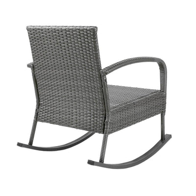 Gardeon Outdoor Chair and table Rocking Set Furniture Grey Payday Deals