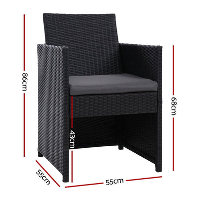 Gardeon Outdoor Chairs Dining Patio Furniture Lounge Setting Wicker Garden Payday Deals
