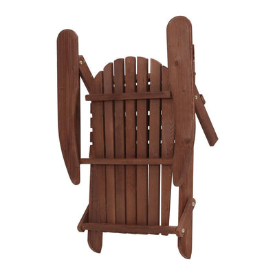 Gardeon Outdoor Folding Beach Camping Chairs Table Set Wooden Adirondack Lounge Payday Deals