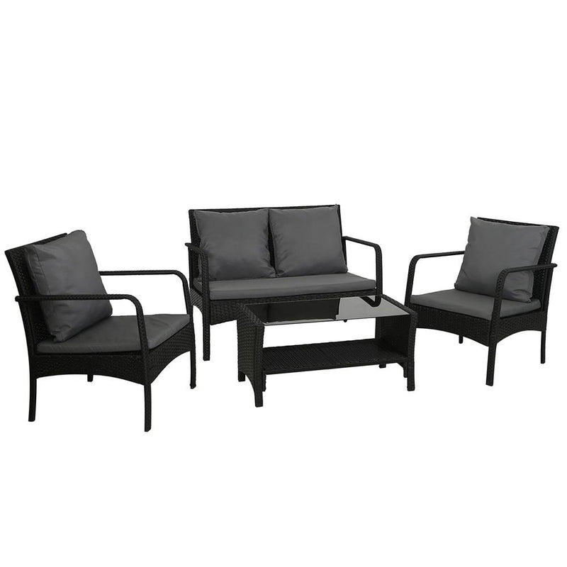 Gardeon Outdoor Furniture Lounge Table Chairs Garden Patio Wicker Sofa Set Payday Deals
