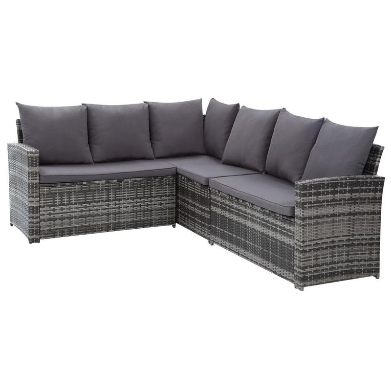 Gardeon Outdoor Furniture Sofa Set Dining Setting Wicker 9 Seater Storage Cover Mixed Grey