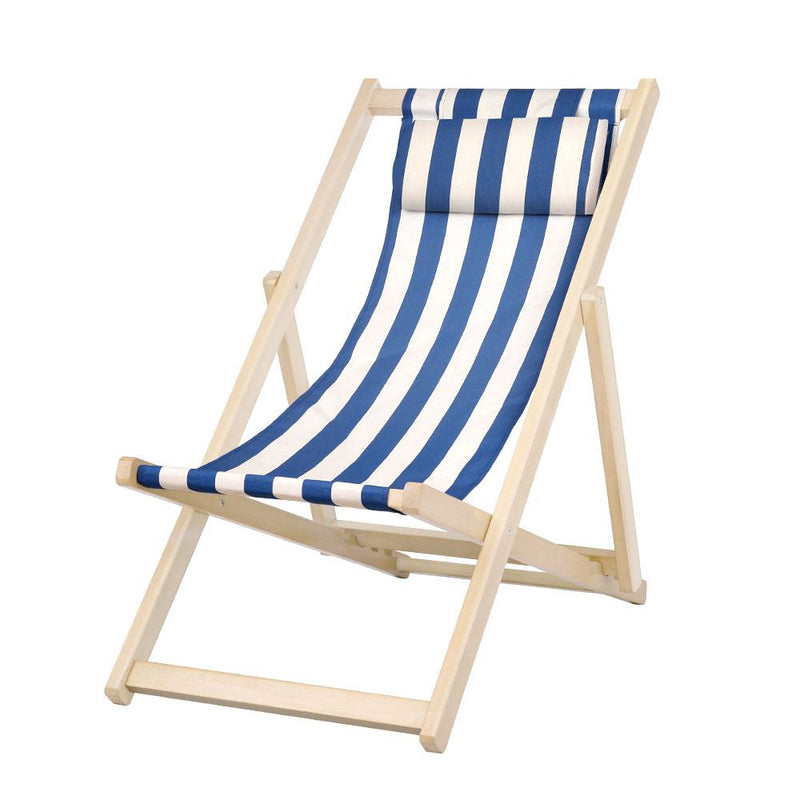 Gardeon Outdoor Furniture Sun Lounge Beach Chairs Deck Chair Folding Wooden Patio Payday Deals