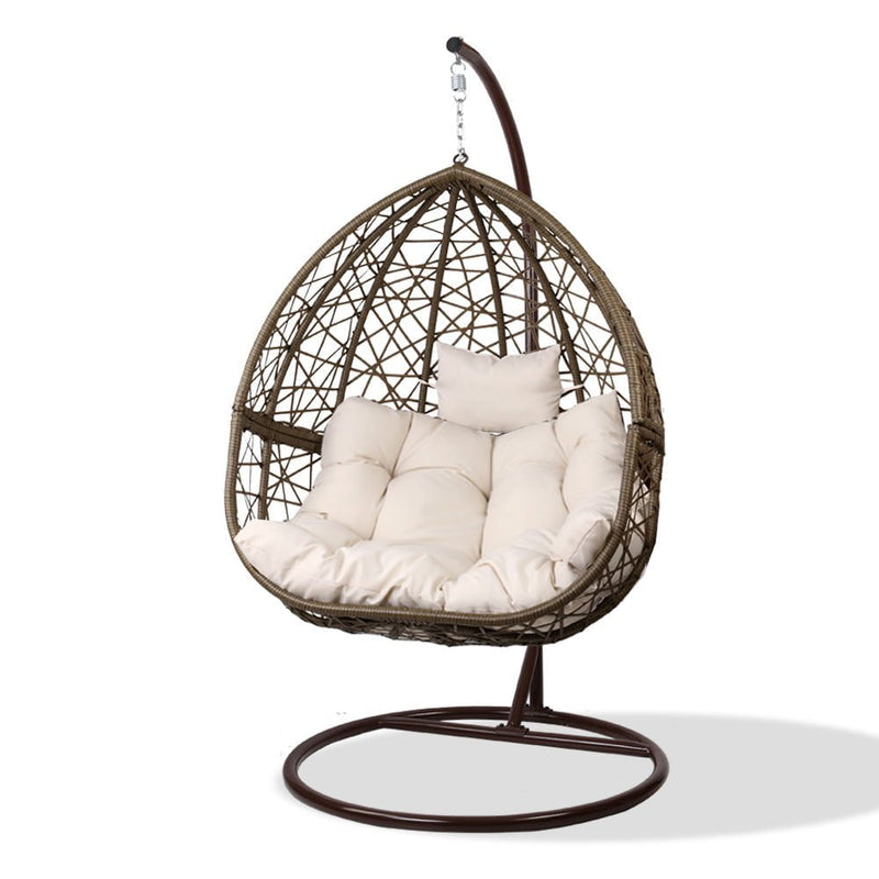 Gardeon Outdoor Hanging Swing Chair - Brown Payday Deals