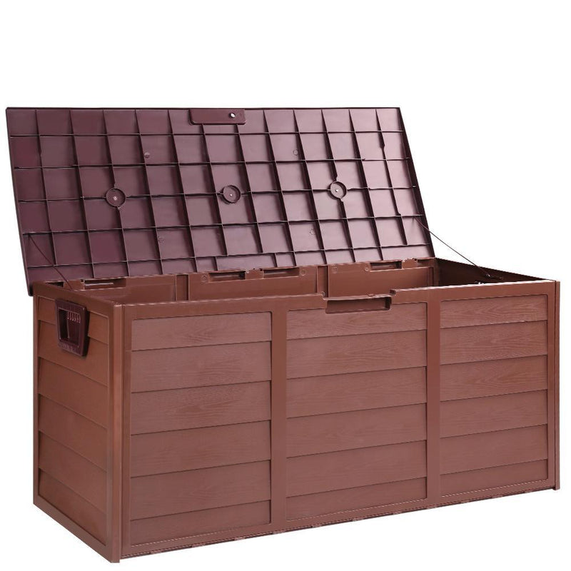 Gardeon Outdoor Lockable Storage Box - Chocolate