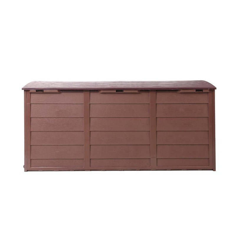 Gardeon Outdoor Lockable Storage Box - Chocolate