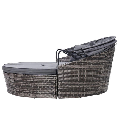 Gardeon Outdoor Lounge Setting Sofa Patio Furniture Wicker Garden Rattan Set Day Bed Grey Payday Deals