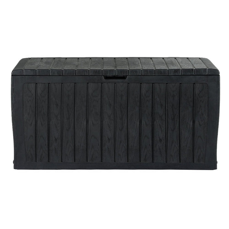 Gardeon Outdoor Storage Box 220L Lockable Organiser Garden Deck Toy Shed Tool Black Payday Deals