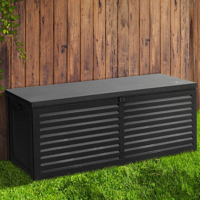 Gardeon Outdoor Storage Box 390L Container Lockable Toy Tools Shed Deck Garden Payday Deals