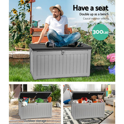 Gardeon Outdoor Storage Box Bench Seat 190L Payday Deals