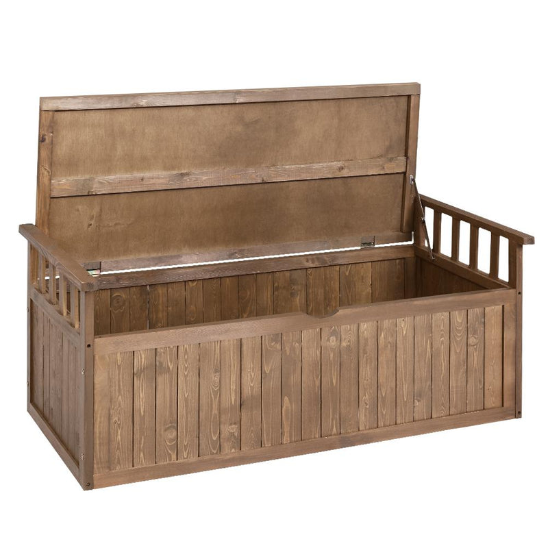 Gardeon Outdoor Storage Box Wooden Garden Bench 128.5cm Chest Tool Toy Sheds XL Payday Deals