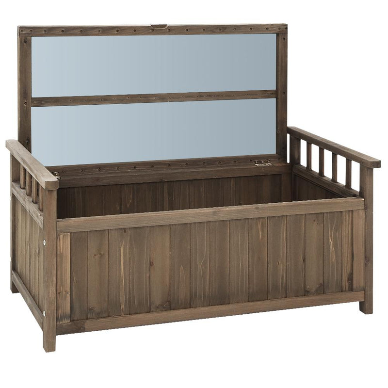 Gardeon Outdoor Storage Box Wooden Garden Bench Chest Toy Tool Sheds Furniture Payday Deals