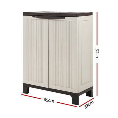 Gardeon Outdoor Storage Cabinet Lockable Cupboard Garage 92cm Payday Deals