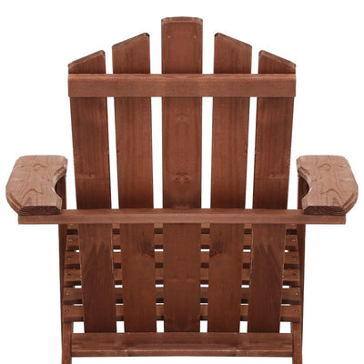 Gardeon Outdoor Sun Lounge Beach Chairs Table Setting Wooden Adirondack Patio Brown Chair Payday Deals