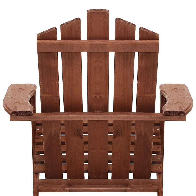 Gardeon Outdoor Sun Lounge Beach Chairs Table Setting Wooden Adirondack Patio Brown Chair Payday Deals