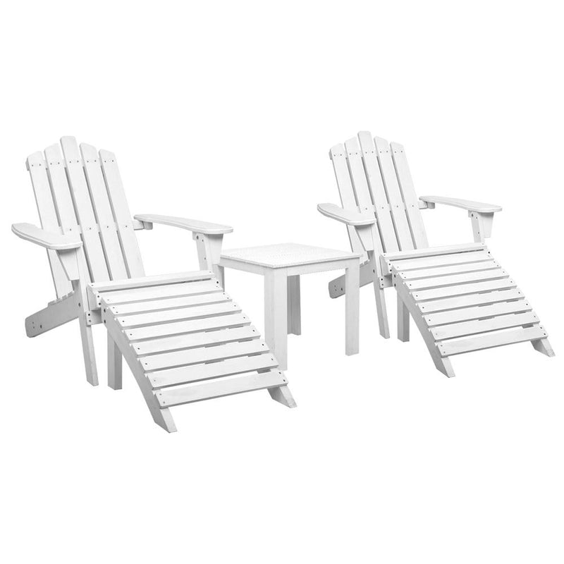 Gardeon Outdoor Sun Lounge Beach Chairs Table Setting Wooden Adirondack Patio Chair Payday Deals