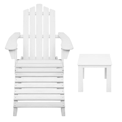 Gardeon Outdoor Sun Lounge Beach Chairs Table Setting Wooden Adirondack Patio Chair Payday Deals