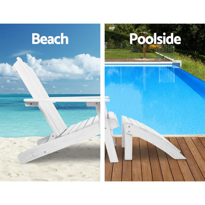 Gardeon Outdoor Sun Lounge Beach Chairs Table Setting Wooden Adirondack Patio Chair Payday Deals