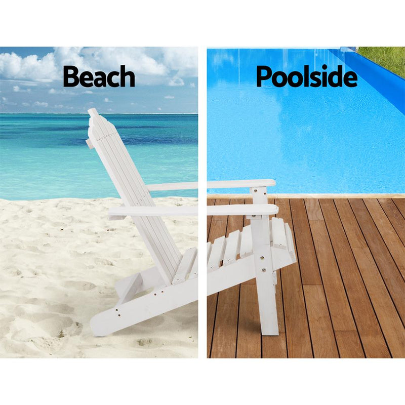 Gardeon Outdoor Sun Lounge Beach Chairs Table Setting Wooden Adirondack Patio Chair Lounges Payday Deals