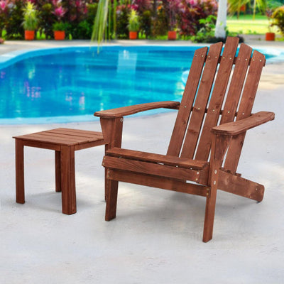 Gardeon Outdoor Sun Lounge Beach Chairs Table Setting Wooden Adirondack Patio Lounges Chair Payday Deals