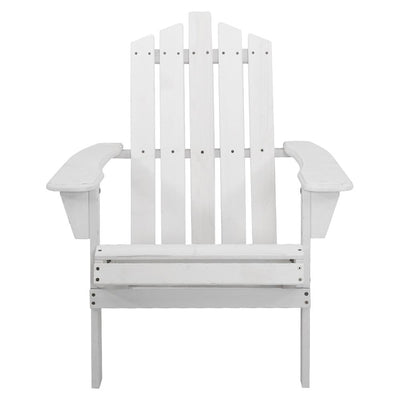 Gardeon Outdoor Sun Lounge Beach Chairs Table Setting Wooden Adirondack Patio - White Payday Deals