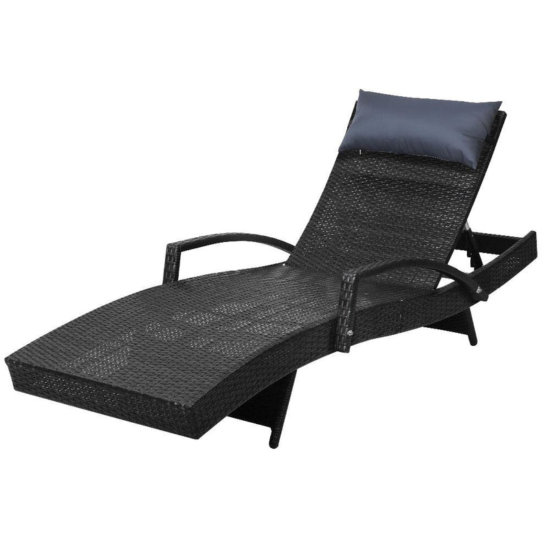 Gardeon Outdoor Sun Lounge Furniture Day Bed Wicker Pillow Sofa Set Payday Deals