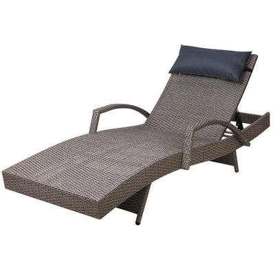 Gardeon Outdoor Sun Lounge Furniture Day Bed Wicker Pillow Sofa Set Payday Deals