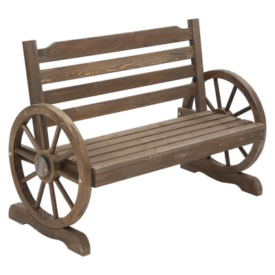 Gardeon Park Bench Wooden Wagon Chair Outdoor Garden Backyard Lounge Furniture Payday Deals