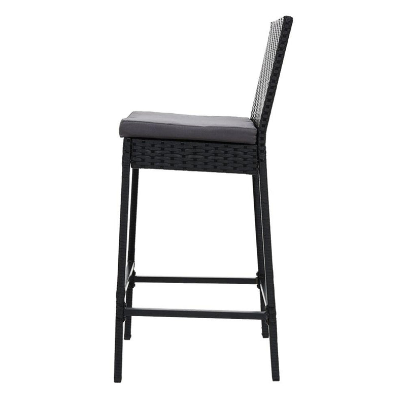 Gardeon Set of 2 Outdoor Bar Stools Dining Chairs Wicker Furniture Payday Deals