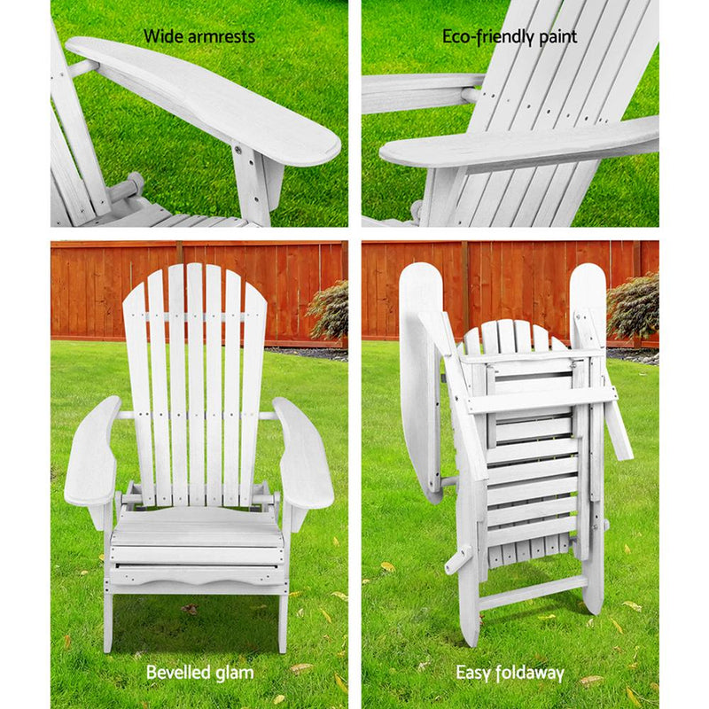 Gardeon Set of 2 Outdoor Sun Lounge Chairs Patio Furniture Lounger Beach Chair Adirondack Payday Deals