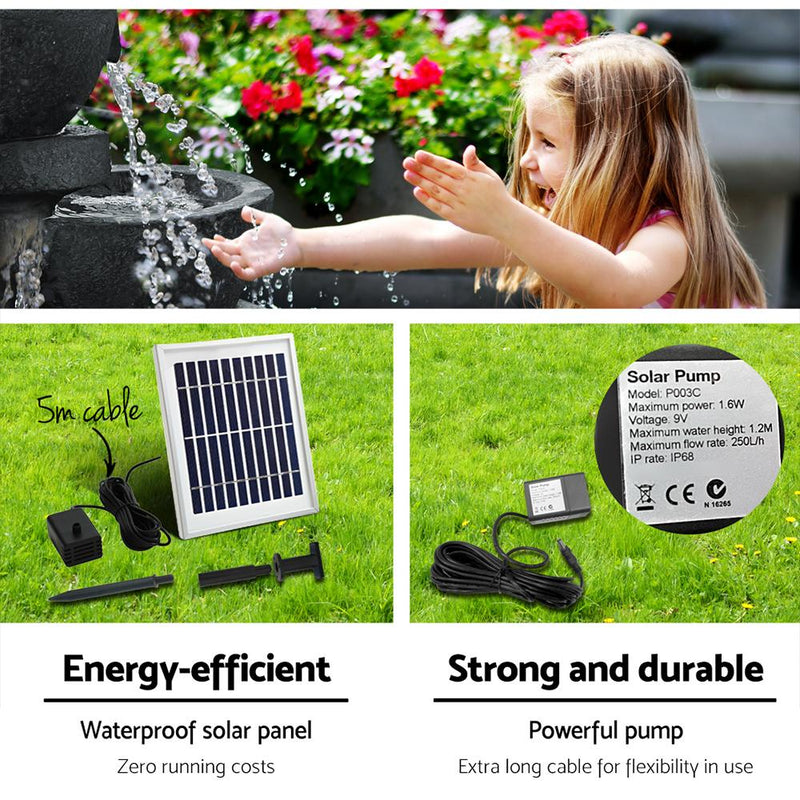 Gardeon Solar Fountain with LED Lights Payday Deals