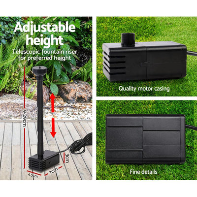 Gardeon Solar Pond Pump Powered Water Outdoor Submersible Fountains Filter 4.6FT Payday Deals