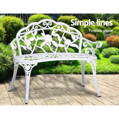 Gardeon Victorian Garden Bench – White Payday Deals