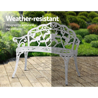 Gardeon Victorian Garden Bench – White Payday Deals