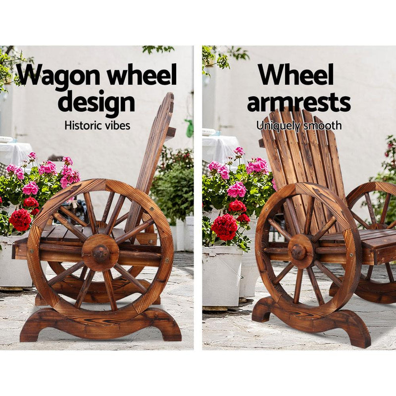 Gardeon Wooden Wagon Chair Outdoor Payday Deals