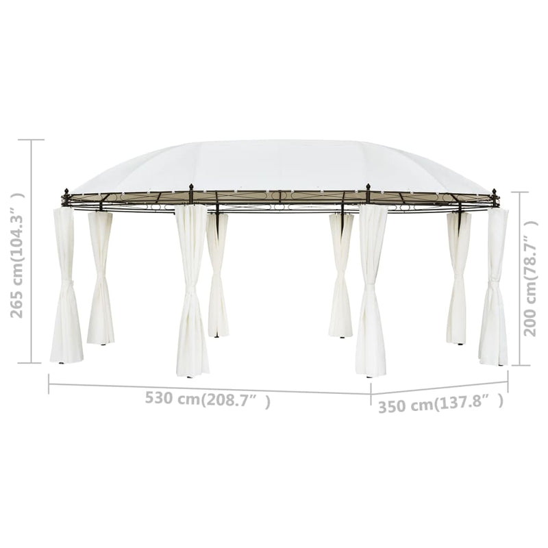 Gazebo Cream White 5.3x3.5x2.65 m Payday Deals