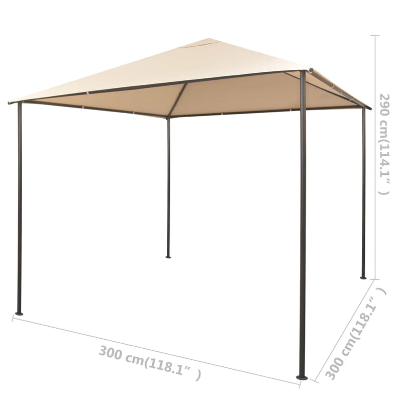 Gazebo Pavilion Tent Canopy 3x3 m Steel Beige Payday Deals