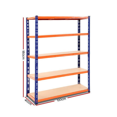 Giantz 1.8M Warehouse Racking Shelving Storage Shelf Garage Shelves Rack Steel Payday Deals