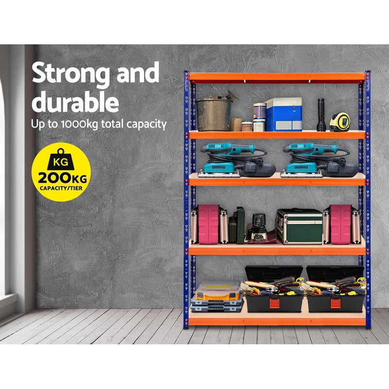 Giantz 1.8M Warehouse Racking Shelving Storage Shelf Garage Shelves Rack Steel Payday Deals