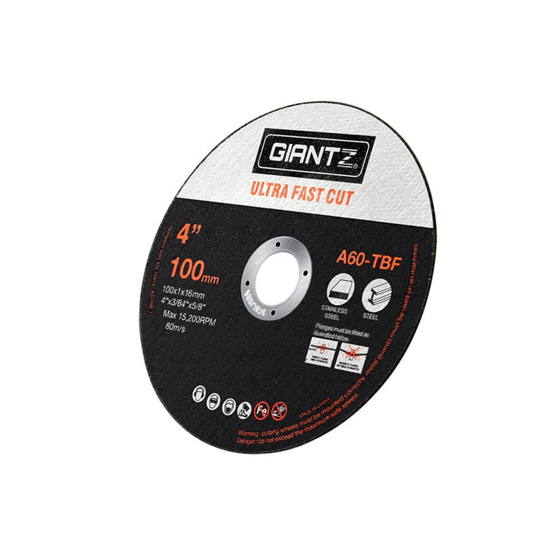 Giantz 100-Piece Cutting Discs 4" 100mm Angle Grinder Thin Cut Off Wheel Metal Payday Deals