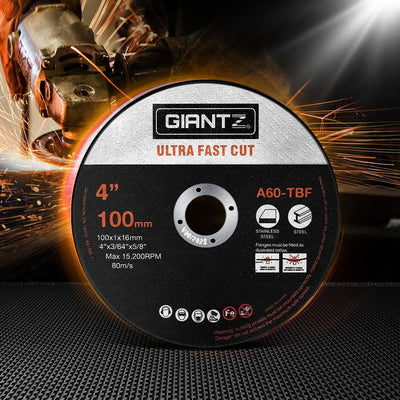 Giantz 100-Piece Cutting Discs 4" 100mm Angle Grinder Thin Cut Off Wheel Metal Payday Deals